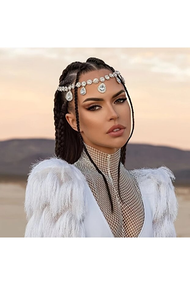 Indian/Modest Headpiece/Forehead Decoration/Hanfu Crown Hair Accessory Wedding/Engagement/Bride/Henna/Birthday