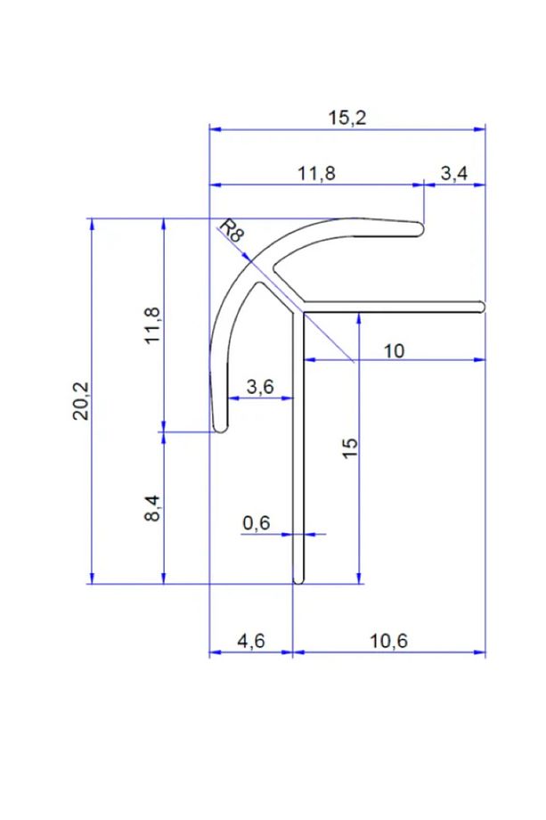 PVC Duvar Kaplama Paneli Dış Köşe Profili 90 cm - 3 Adet (Toplam 270 cm) - 2