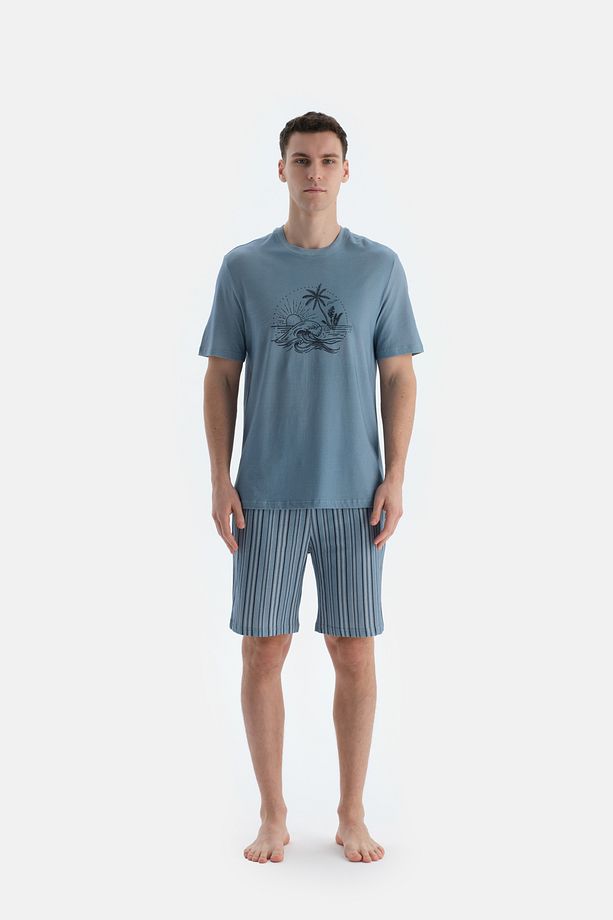 Pijama O Yaka Şort Tk. - 1