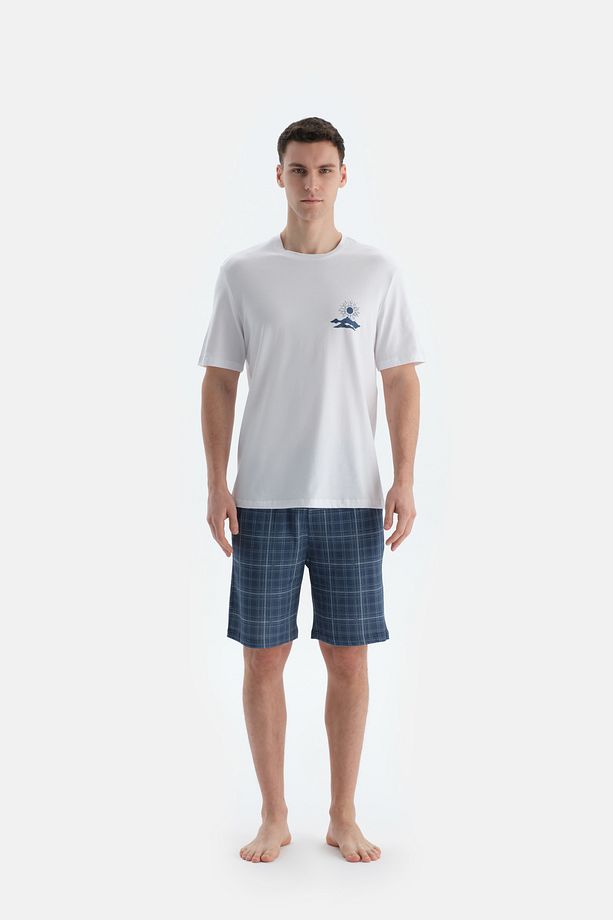 Pijama O Yaka Şort Tk. - 1