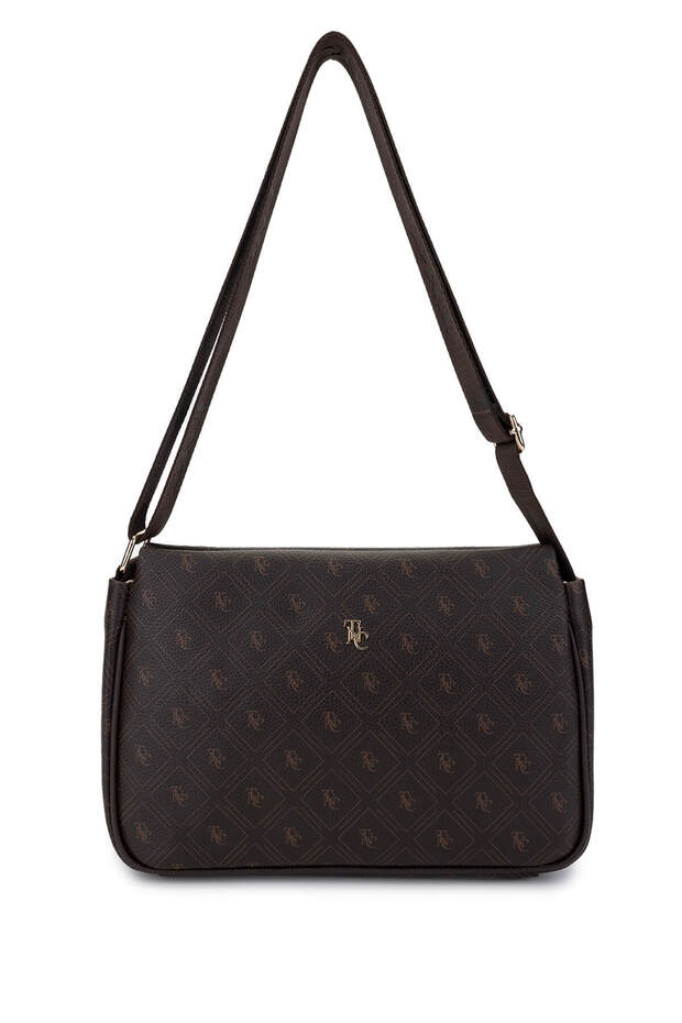 Women's Vegan Brown Pattern Shoulder Bag