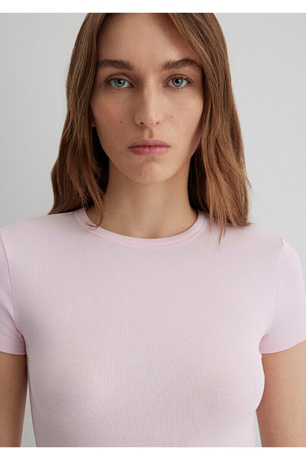 Pembe Basic Tişört - 6