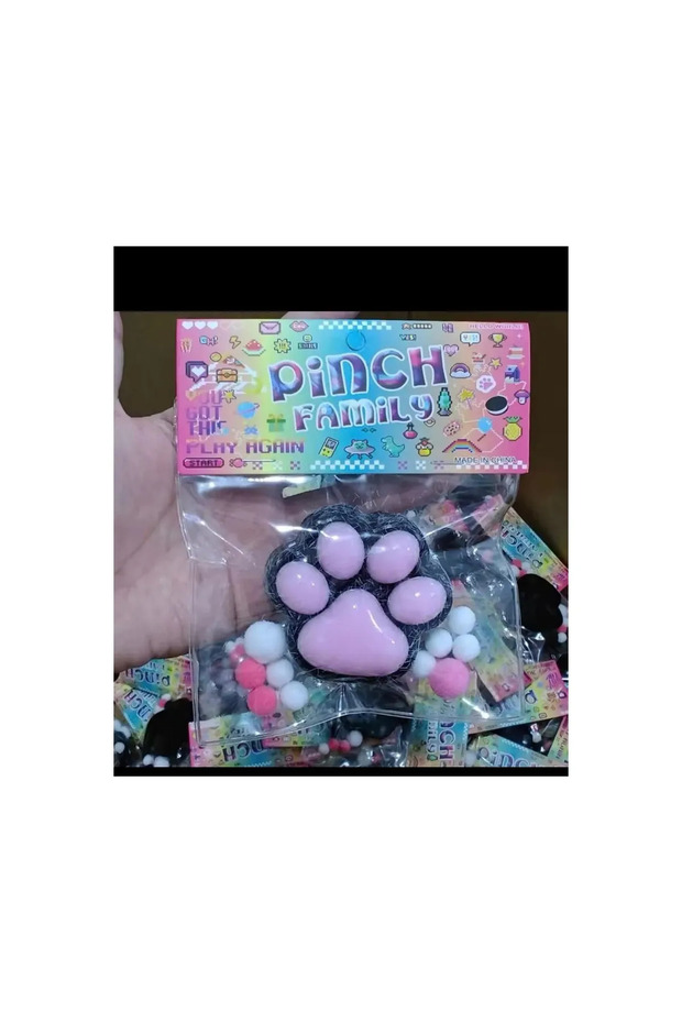 Sevimli Dev Squishy Kedi Pati Sıkma Tüylü Pati Sukuşi - 1