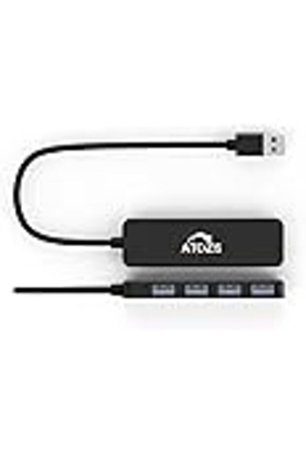 USB HUB 4-Port USB 3.0 Hub, Ultra-Slim Data USB Hub with 10MM Extended Cable , for MacBook