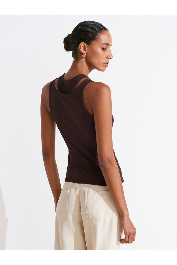 31853 Çİft Görünümlü Top-Kahve - 2