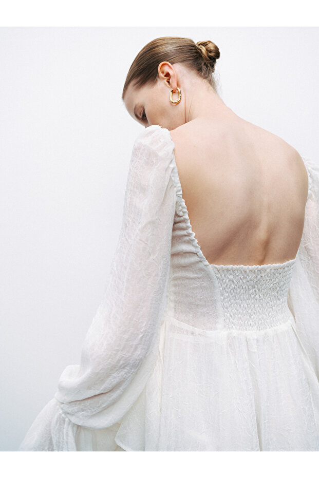 Volanlı Mini Elbise - 6