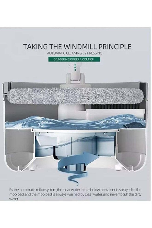 Self-Separating Laminating Mop Set with 2 Microfiber Pads and Extendable Handle for Floor - 3