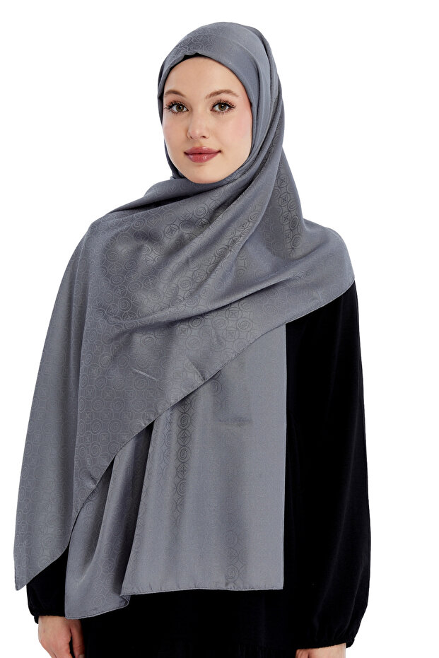 شال بنمط نجمة مونوجرام - مدخن - 5