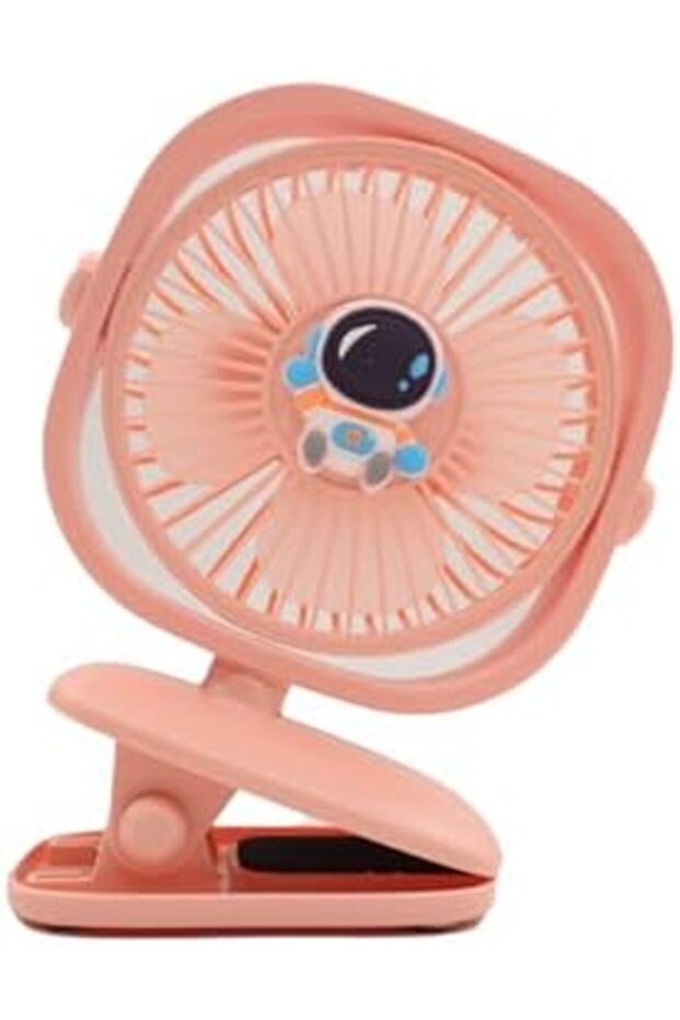 YU WELL Portable Rechargeable Desk Fan, Folding Fan Adjustable Speeds, 2 Level of Brightness LED Lig
