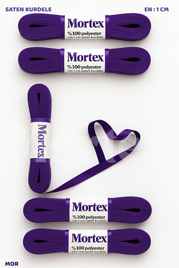 Purple Satin Ribbon 1cm 10Mt - Ribbon for Bundle, Wedding, Engagement, Dowry, Gift, Decoration