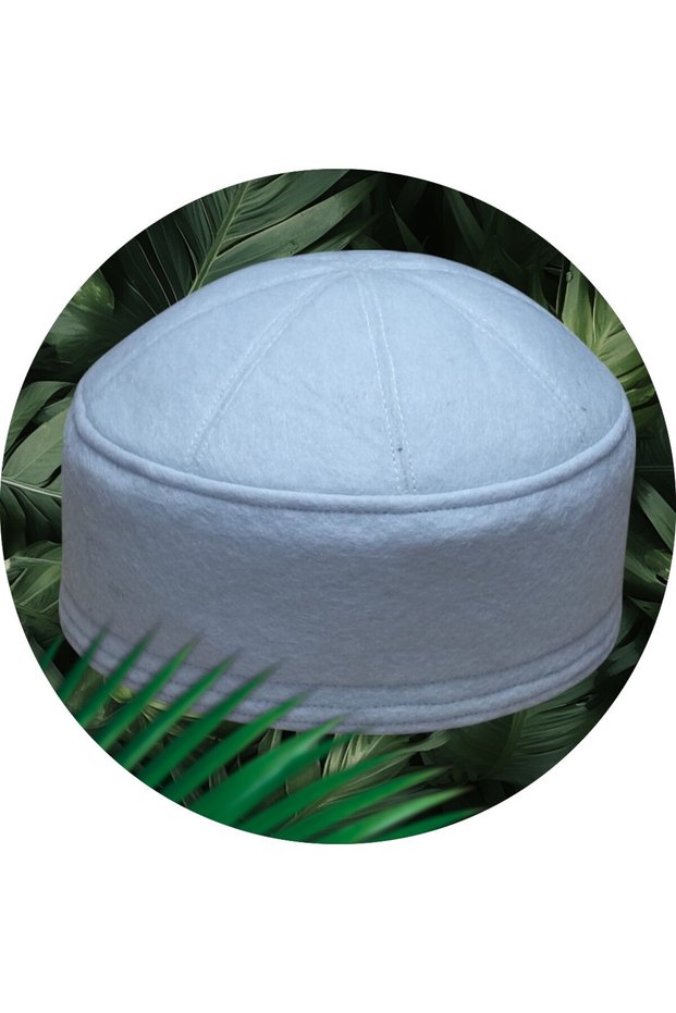 Takke, White Takke, Molded Takke, Hat, Felt Takke, Handmade Takke T125