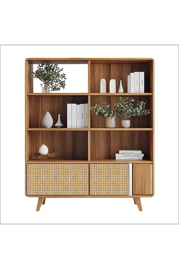 Hasır Rattan Desenli Kendinden Yapışkanlı Laminasyonlu Dolap, Şifonyer, Komodin Kaplama Folyosu - 4