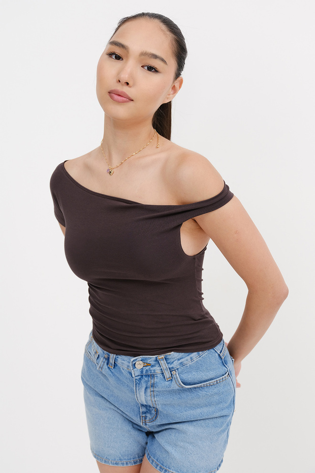 تي شيرت أساسي برقبة قارب P1785 - 2