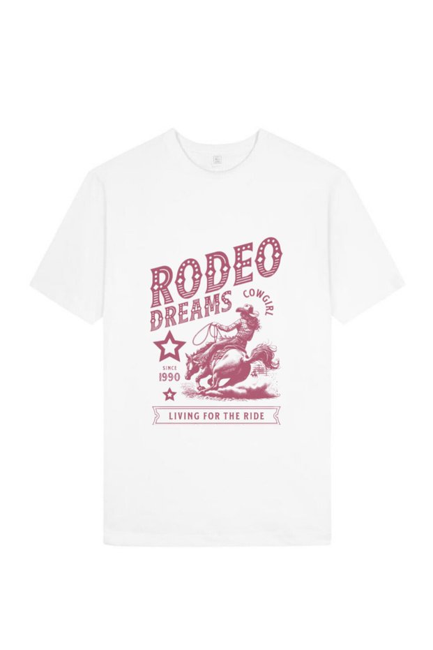 Rodeo Dreams Oversize White T-Shirt