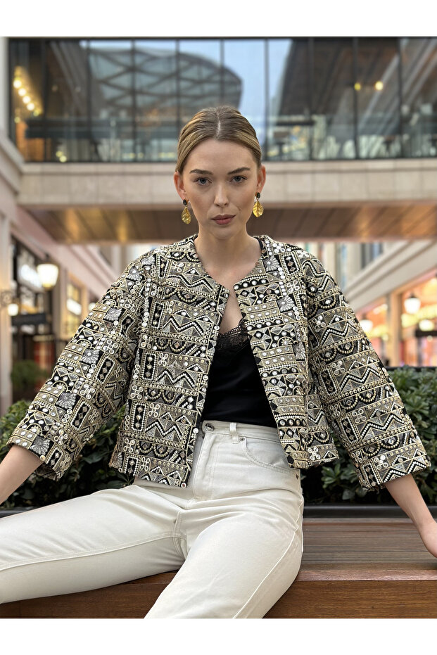 kısa elegant ceket - 3