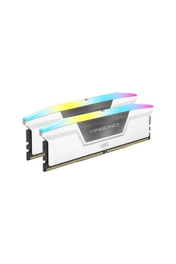 VENGEANCE RGB 64GB (2X32GB) DDR5 CL30 6000MHz AMD EXPO & Intel XMP White Ram - CMH64GX5M2B60 - 2