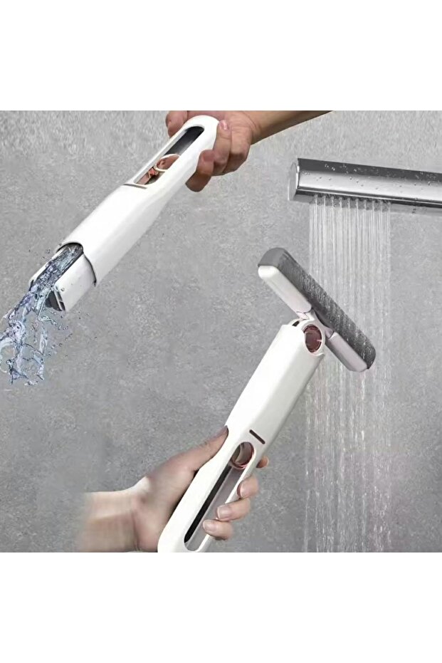 Window wiper, squeeze function, plastic, white/gray, 29 cm - 5