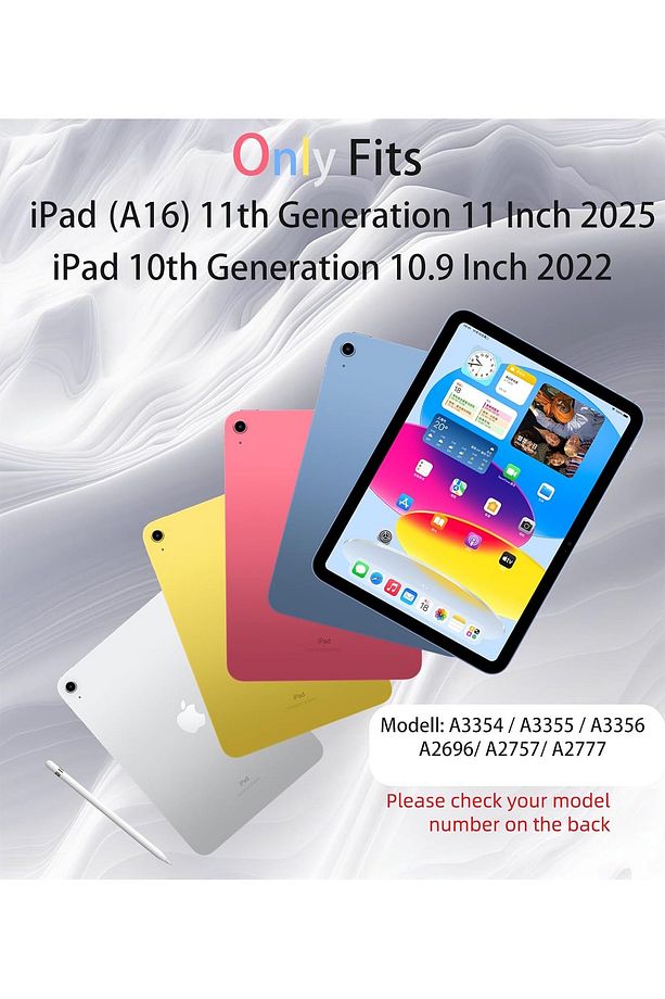 İpad 11.Nesil A16 11inç/10.Nesil 10.9inç Magic Klavyeli Slim Kılıf Mıknatıslı Kilit Tutuculu Kapak - 3