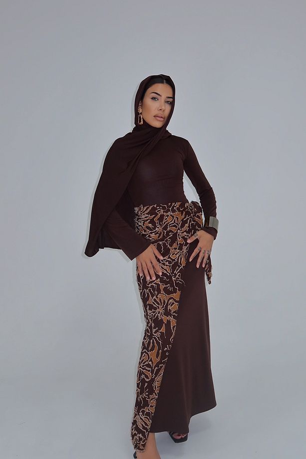 tiftik kuşaklı elbise tesettür - 5