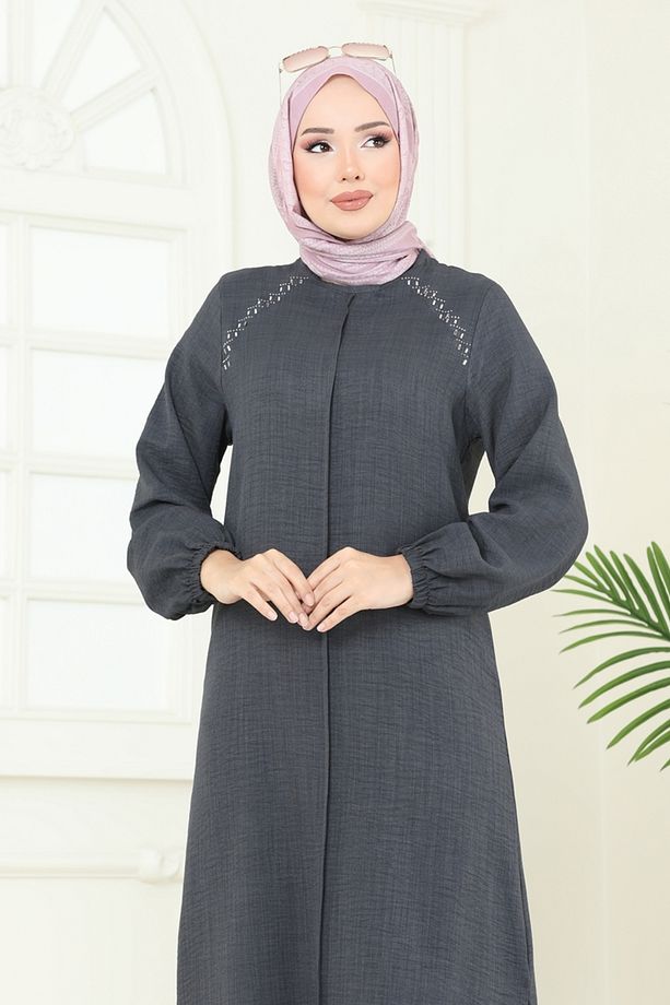 Omzu Taşlı Sofia Tunik 3124HBS856 Antrasit - 3