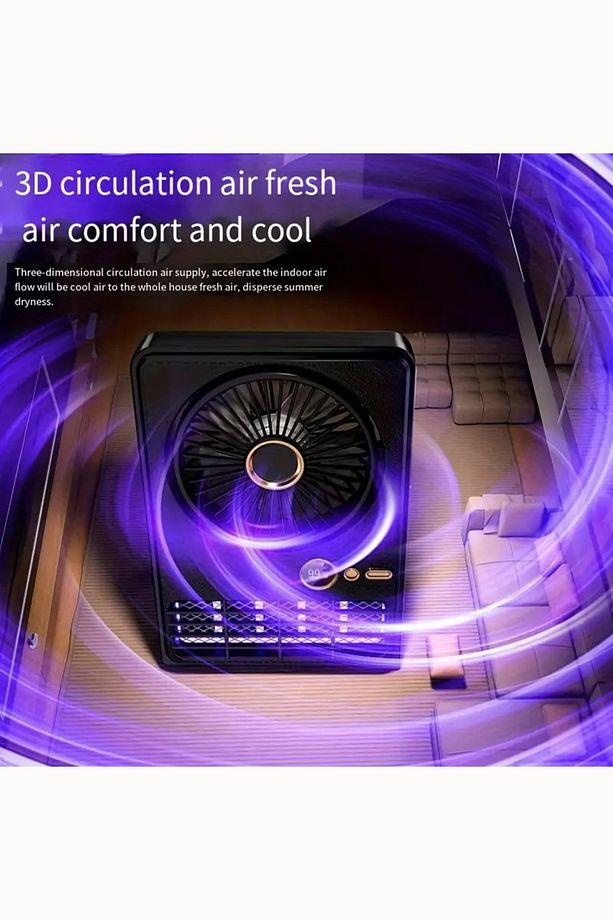 Taşınabilir Şarjlı Fan & Böcek Kovucu - USB Girişli, Sessiz, 5 Kademe, Çift Amaçlı Kullanım - 6