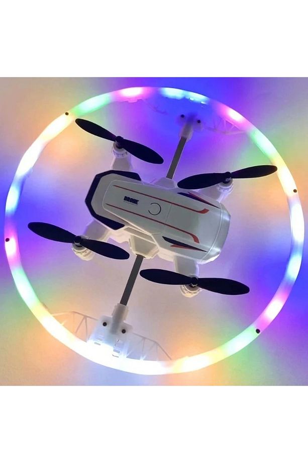 Katlanabilir Mini BK2 Drone Optik Akışlı LED Işıklı Tek Tuş Kalkış Katlanabilir Tasarım RC DRONE BE - 4