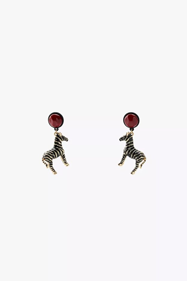 Zra Brand Zebra Earrings