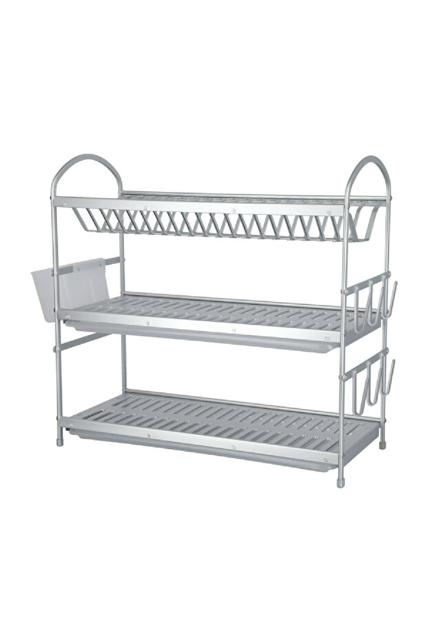 3-Layer Dish Rack Chrome Large - 3