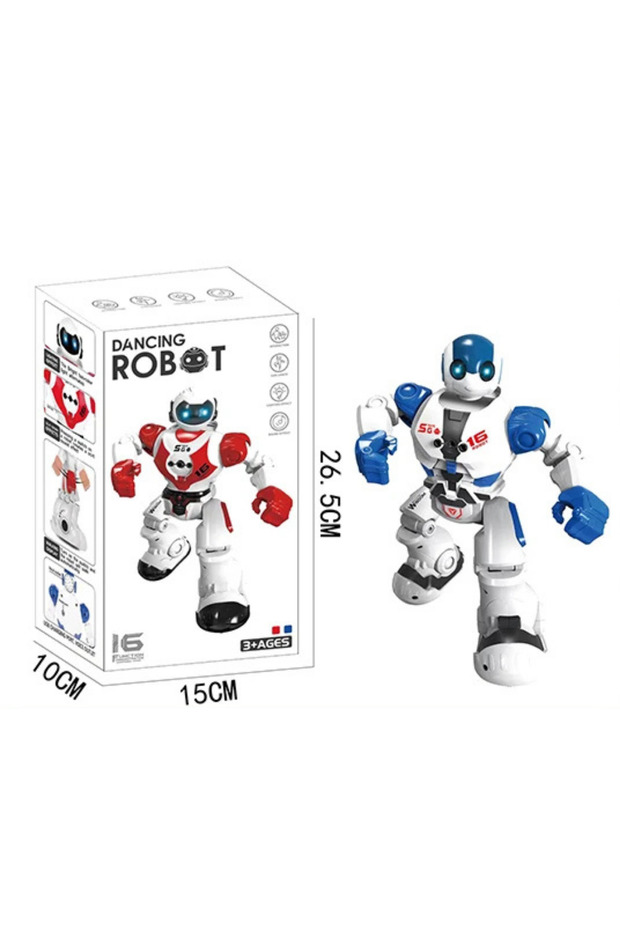 Oyuncak 16 Fonksiyonlu Şarjlı Uzaktan Kumandalı Akıllı Robot Sesli Işıklı Programlama Dans Moonwalk - 7