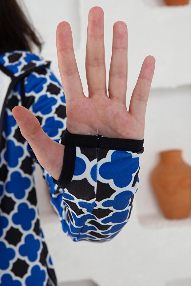 بدلة زرقاء منقوشة - 6