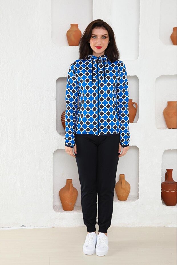 بدلة زرقاء منقوشة - 5