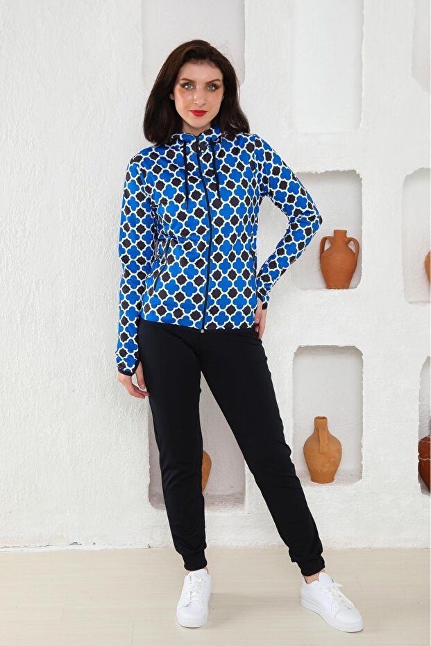 بدلة زرقاء منقوشة - 4