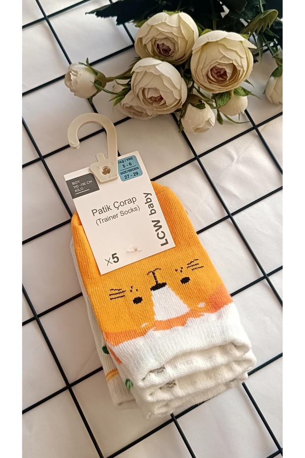 Erkek Bebek Patik Çorap 5'çift. - 1