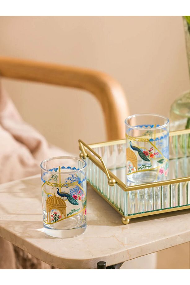 LCW HOME Karişik Baskılı Cam Su Bardağı Seti 4'lü 125 ml - 3