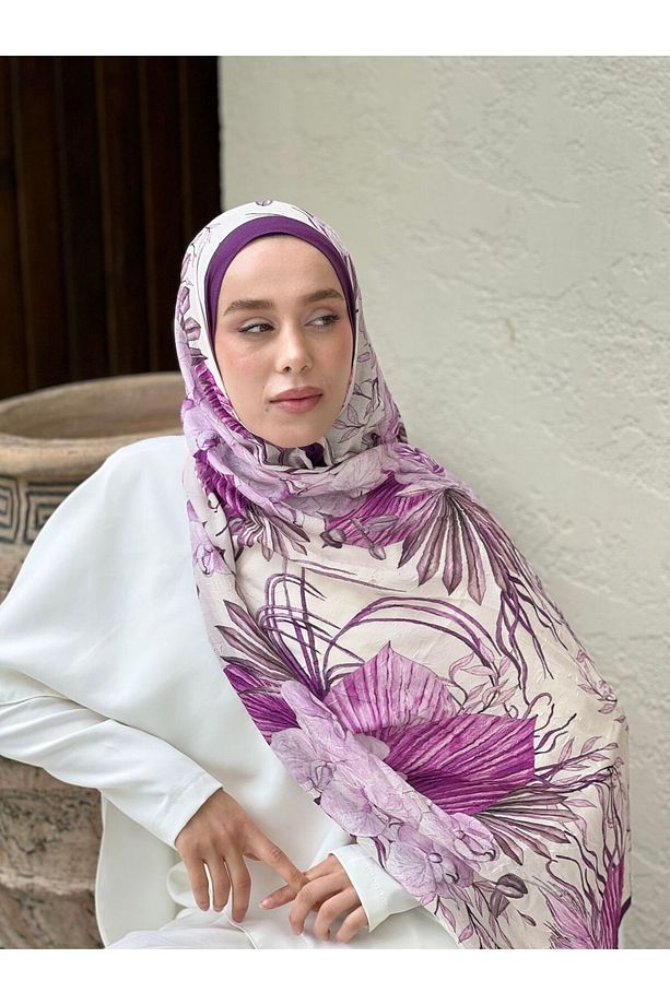 Botanika Desen Bambu Şal - 3