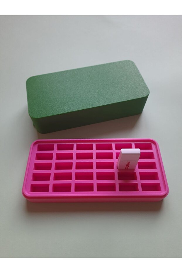 Accountant E-Signature and E-Seal Organizer Box Turktrust Model (25 Eye) (Pink - Green)