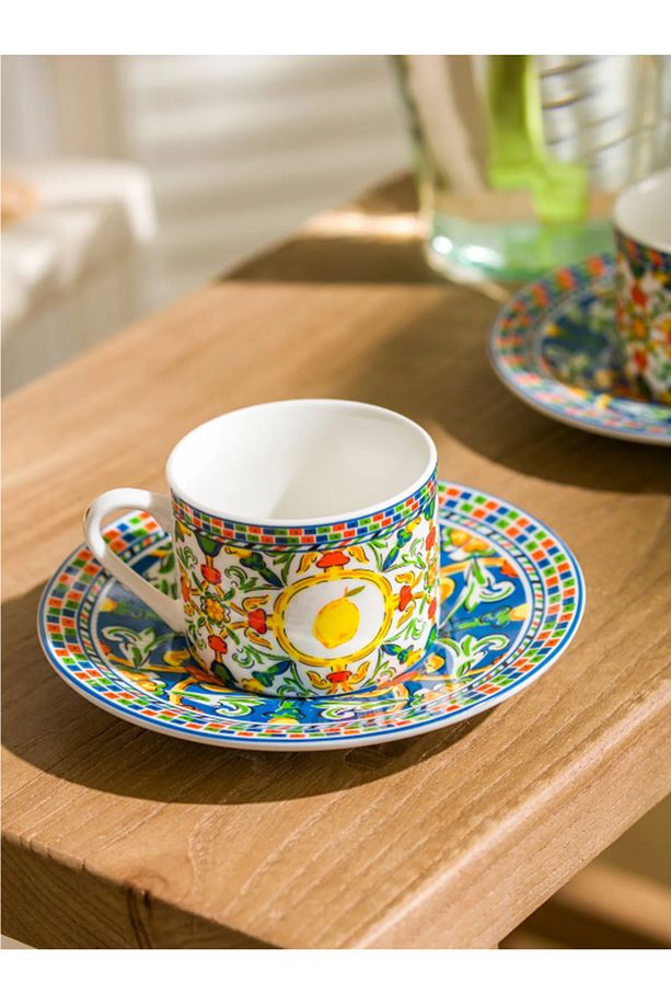 LCW HOME Karişik Baskılı 2 Kişilik Porselen Kahve Fincan Takımı 90 ml - 2