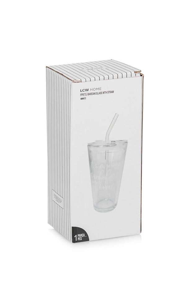 Pipetli Bardak Beyaz Baskılı 400 ml - 6