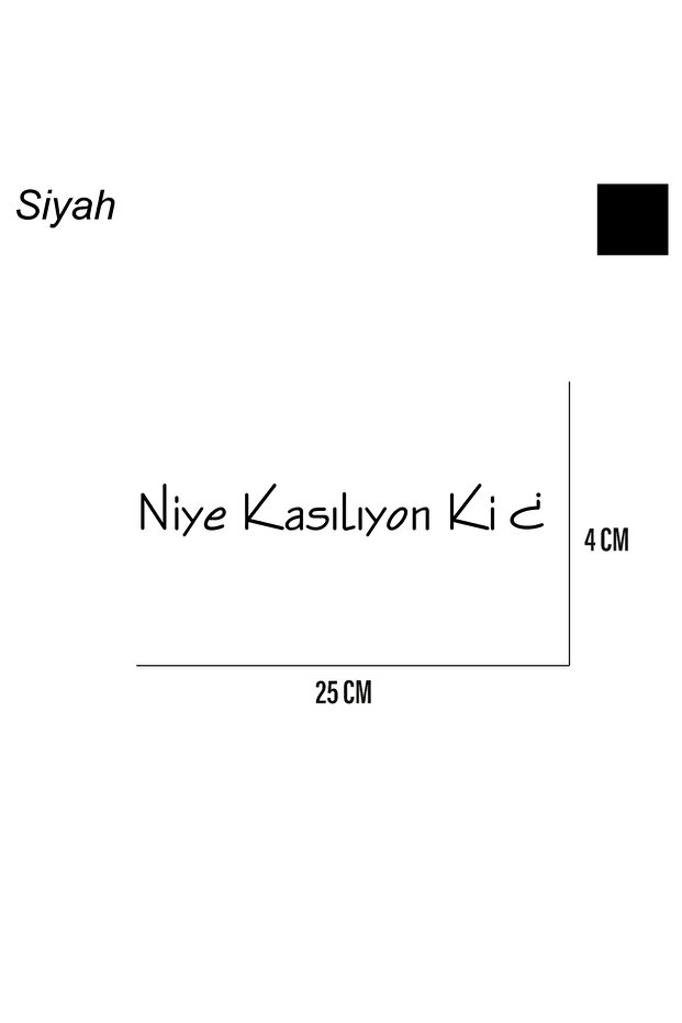 Niye Kasılıyon Ki Sticker Rear Window Promise Sticker Sticker 25cm