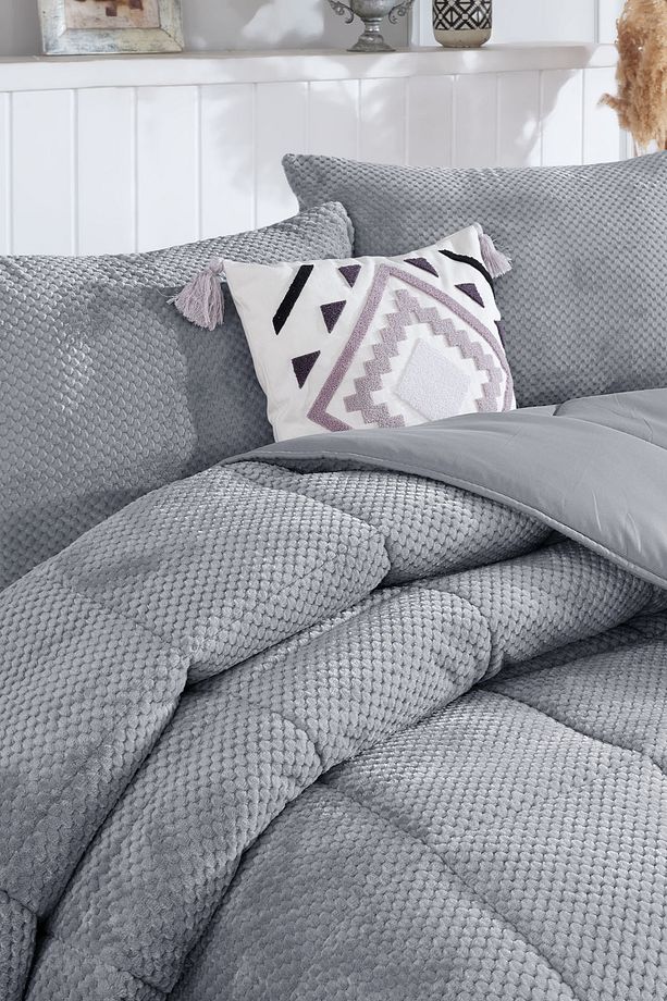 Luis Comfort Set Tek Kişilik (155x215 cm) Gri - 4