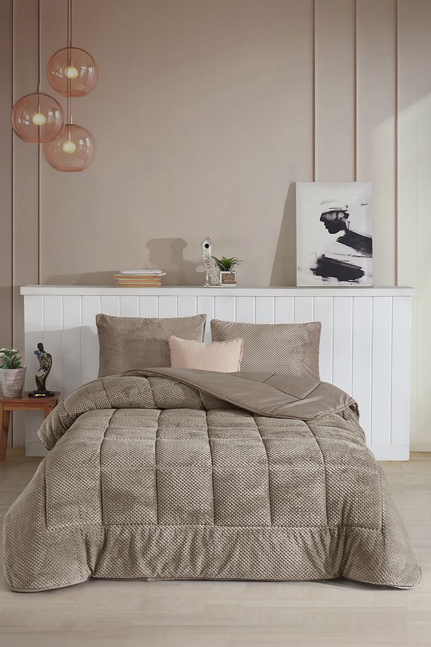 Luis Comfort Set Tek Kişilik (155x215 cm) Vizon - 1