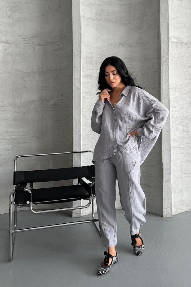 Coastal Muse Müslin Kumaş Oversize İkili Takım - 3