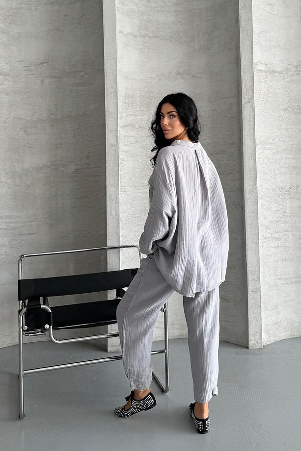 Coastal Muse Müslin Kumaş Oversize İkili Takım - 5