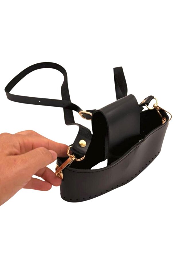 Angel Bag Accessory Capsule Model Black Color Bag Making Set with Light Gold Metal