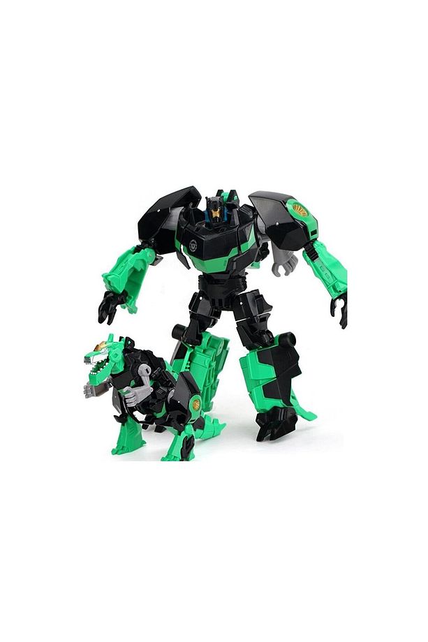 Dinozora Dönüşebilen Oyuncak Robot Yeşil Şekil Değiştiren Oyuncak Dinozor Robot Kutulu Kırılmaz - 7