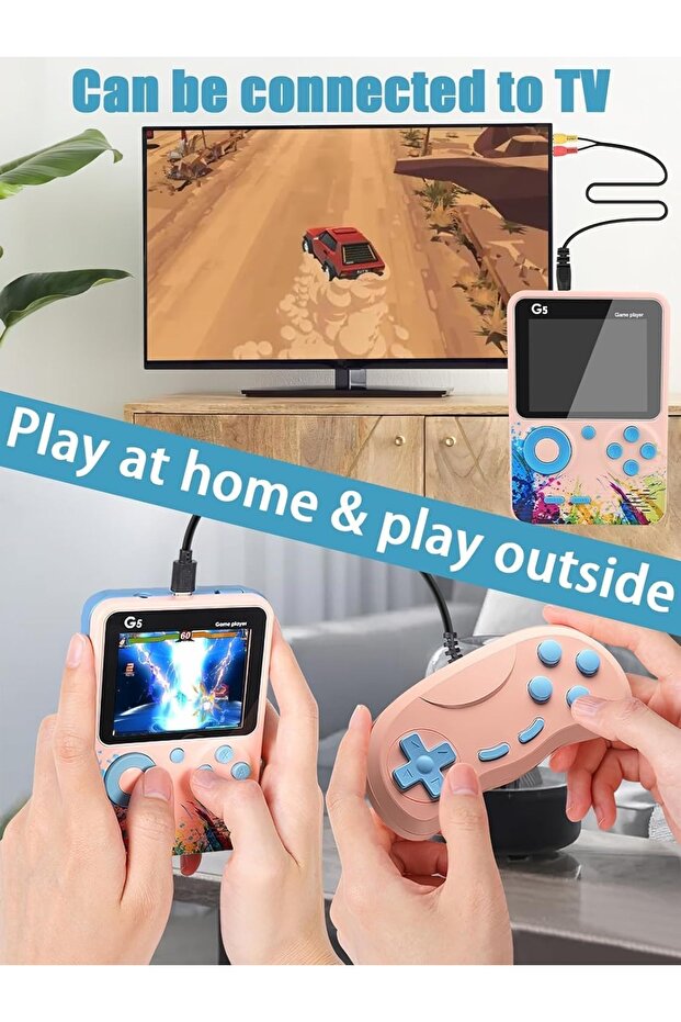 GAME BOX 3" HIGH DEFINTION DIGITAL DISPLAY SCREEN GAME CONSOLE WITH 500+ CLASSIC GAME - 5