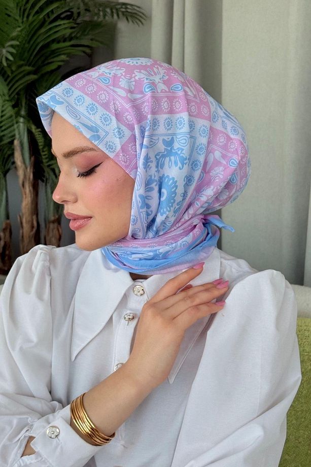Nisa Soft Eşarp Bebe Mavi - 1