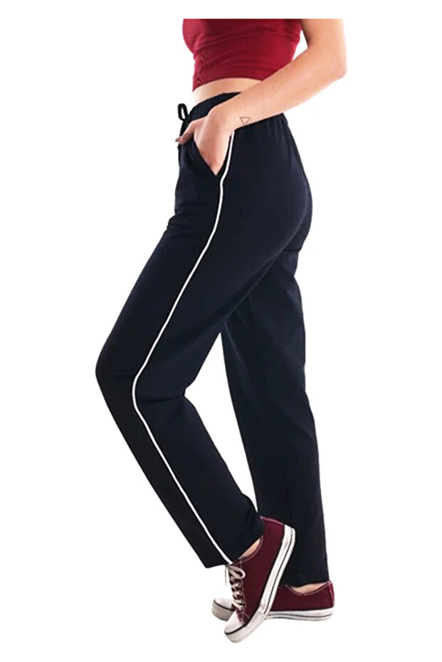 Women's Navy Blue Tracksuit Pants (with Plus Size Option)