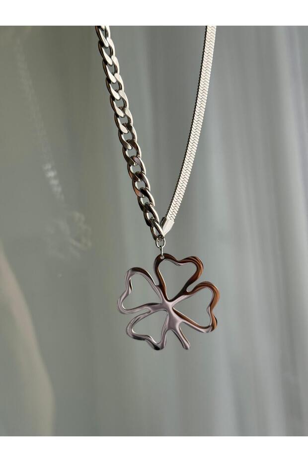 Yonca Detaylı Kolye - 3