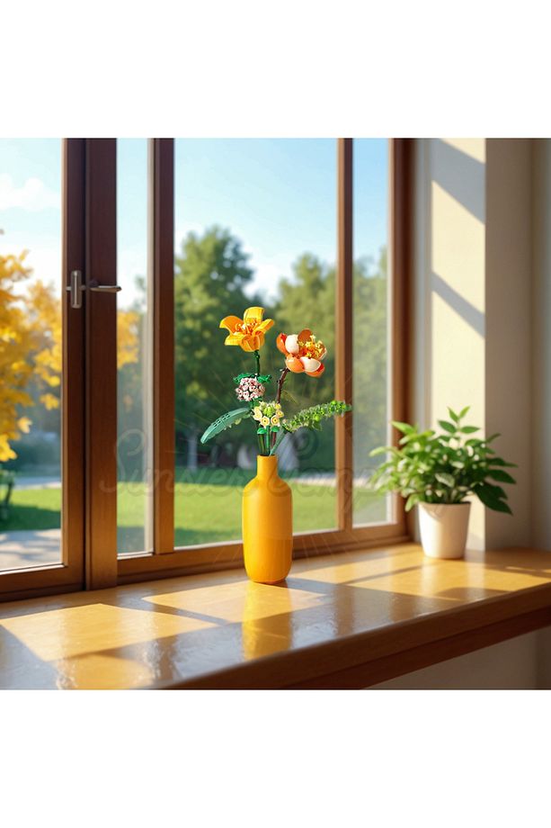 Sunster Company™ Mini Ebedi Günışığı Çiçekler Yapı Blokları | Kendin Yap Seti– 456 Parça | Dekoratif - 7